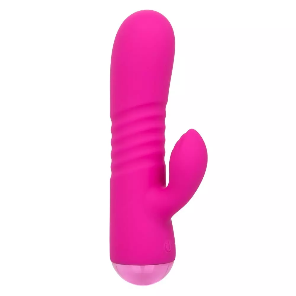 Thicc Chubby Honey Liquid Silicone Rabbit Style Vibrator In Pink